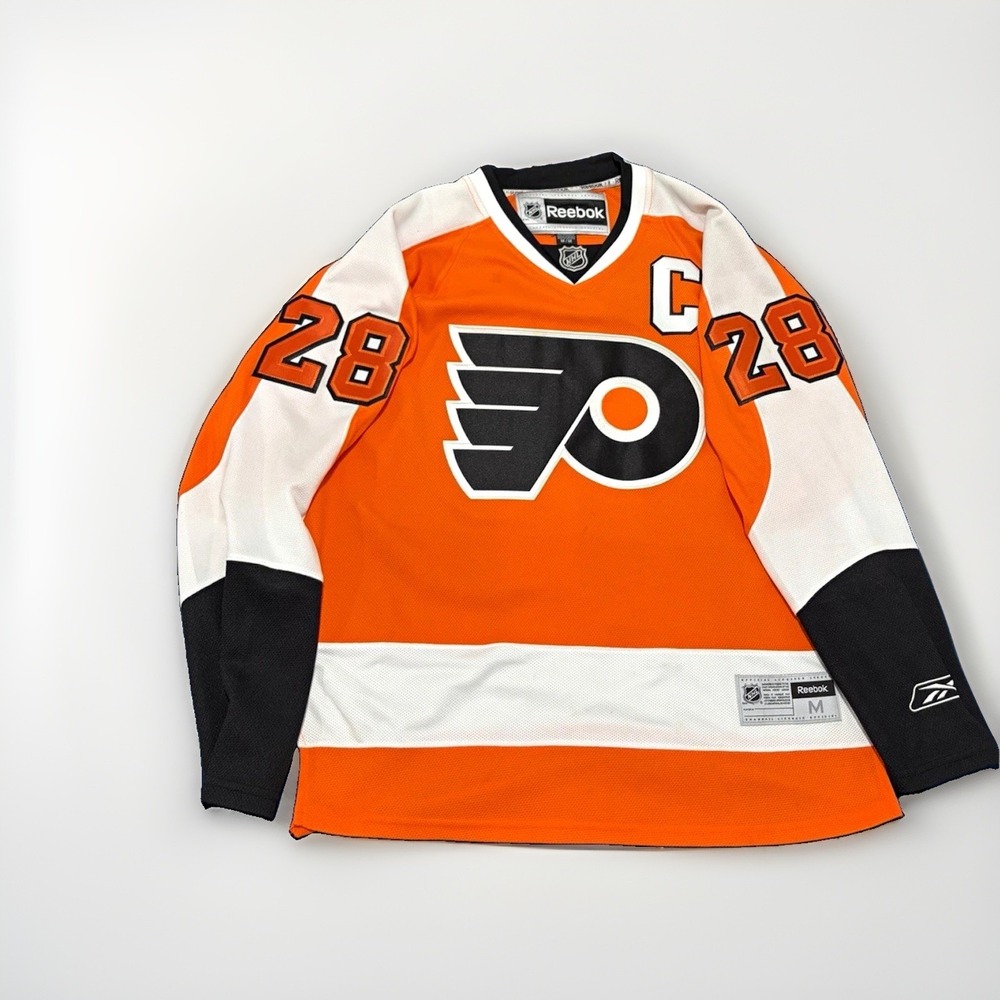 Reebok 2010s Philadelphia Flyers Claude Giroux #28 NHL Hockey Jersey Men's M
